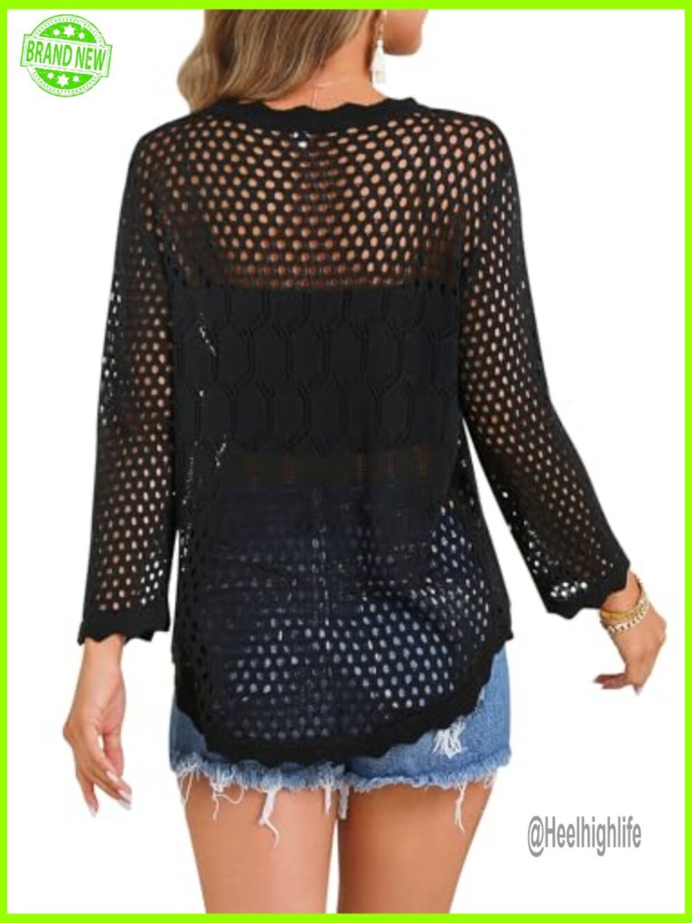Crochet Tie Front Cropped Cardigan Shrug Bolero for Dresses Lightweight Summer - Picture 6 of 7
